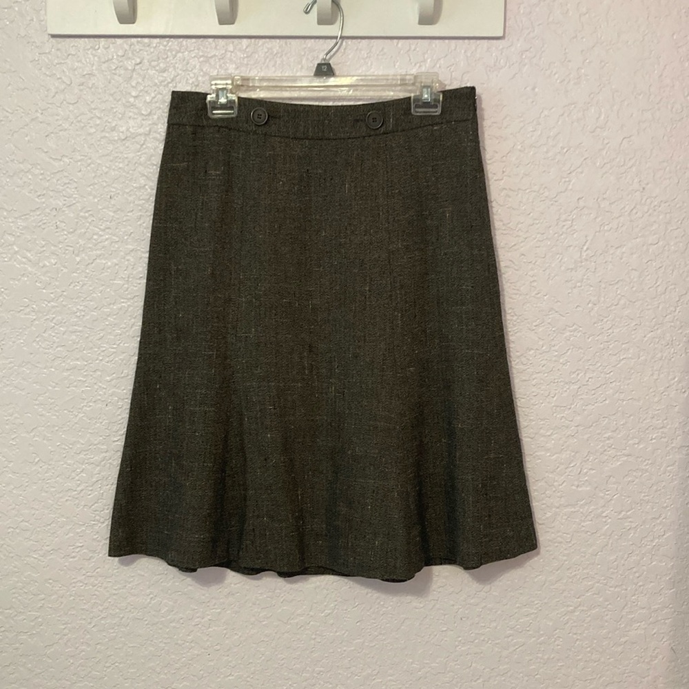 LOFT - Brown Tweed Flare Skirt